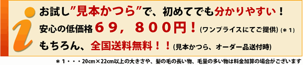 初めての方でも見本かつらで安心です