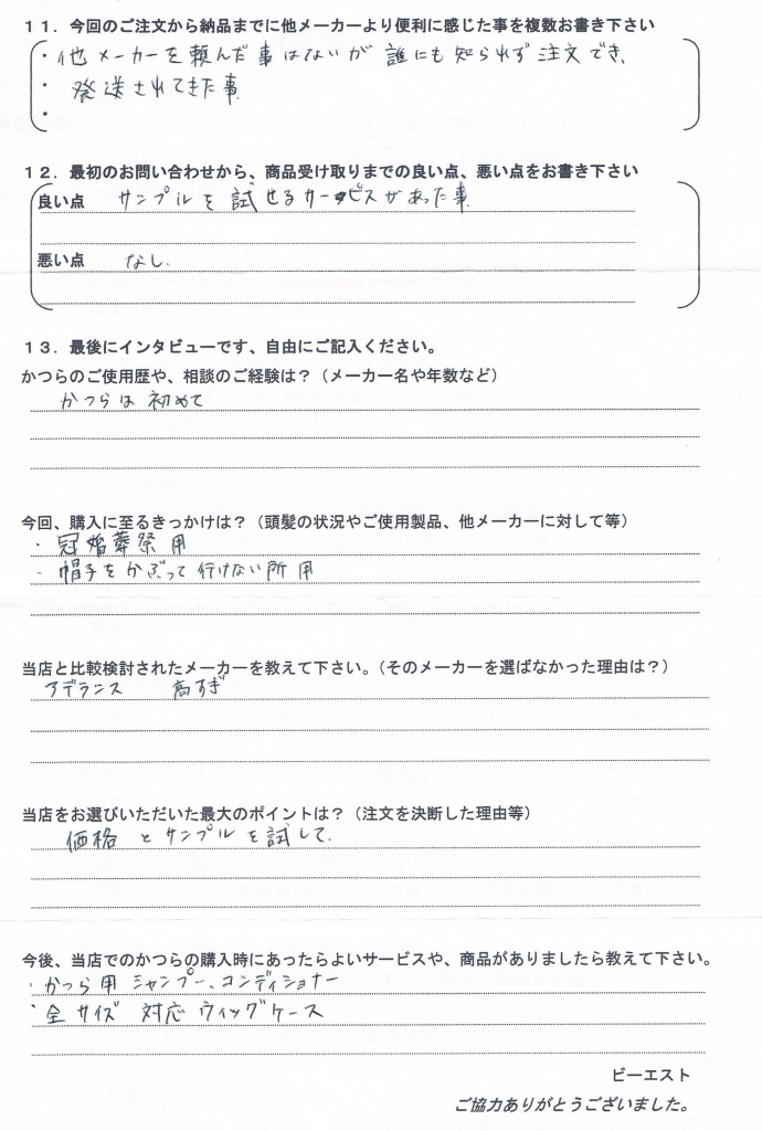 愛知県30代（冠婚葬祭用・少し長め）